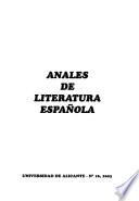 Anales de literatura española