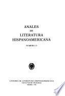 Anales de literatura hispanoamericana