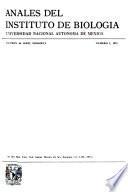 Anales del Instituto de Biología, Universidad Nacional Autónoma de México