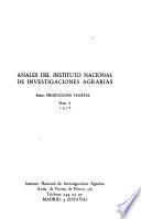 Anales del Instituto Nacional de Investigaciones Agrarias