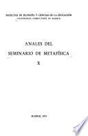 Anales del Seminario de Metafísica