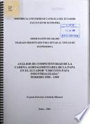 Analisis de Competitividad de la Cadena Agroalimentaria de la Papa en El Ecuador circuito Papa Industrializada Periodo 1990 - 1999