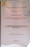 Análisis de competitividad de la cadena agroalimentaria del tomate de árbol en Ecuador