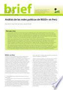 Análisis de las redes políticas de REDD+ en Perú