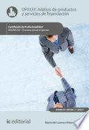 Análisis de productos y servicios de financiación. ADGN0108