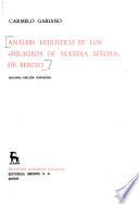 Análisis estilístico de los Milagros de Nuestra Señora de Berceo