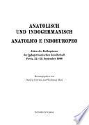 Anatolico e indoeuropeo