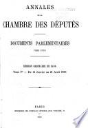Annales de la Chambre des députés (Nouvelle série).