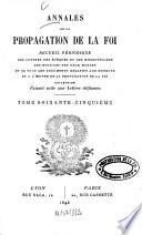 Annales de la propagation de la foi
