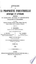 Annales de la propriété industrielle, artistique et littéraire