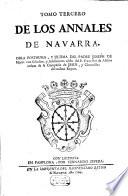 Annales Del Reyno De Navarra