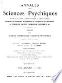 Annales des sciences psychiques