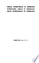 Annales internationales de criminologie