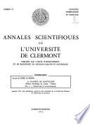 Annales scientifiques de L'Université de Clermont
