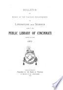 Annual List of Books Added to the Public Library of Cincinnati