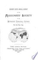 Annual Report of the Missionary Society of the Methodist Episcopal Church