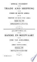 Annual statement of trade and shipping of the Union of South Africa