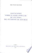 Anotaciones sobre el habla popular de una zona del occidente de Asturias