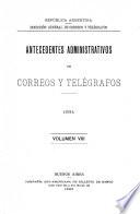 Antecedentes administrativos de Correos y Telégrafos