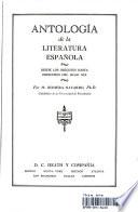 Antologia de la Literatura Espanola