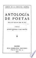 Antología de poetas de los siglos XIII al XV