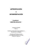 Antropología e interpretación