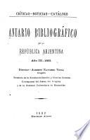 Anuario bibliográfico de la República Arjentina