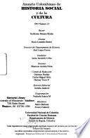 Anuario colombiano de historia social y de la cultura