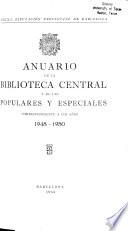 Anuario de la Biblioteca Central y de las populares y especiales correspondiente a ...