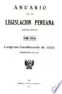 Anuario de la legislación peruana