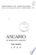 Anuario de legislación agricula