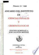 Anuario del Instituto de Ciencias Penales y Criminológicas