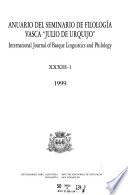 Anuario del Seminario de Filología Vasca Julio de Urquijo.