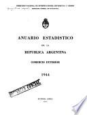 Anuario Estadístico de la República Argentina, Comercio Exterior