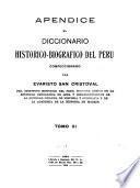Apéndice al Diccionario histórico-biográfico del Perú