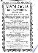 Apologia del Capuchino enfermo ...