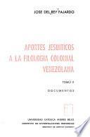 Aportes jesuíticos a la filología colonial venezolana