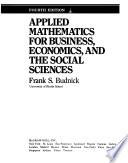 Applied Mathematics for Business, Economics, and the Social Sciences