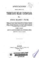 Apreciaciones sobre el origen de la tuberculosis miliar y escrofulosa