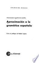 Aproximación a la gramática española