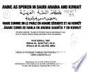 Arabe Comme on Le Parle en Arabie Séoudite Et Au Koweït