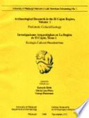 Archaeological Research in the El Cajon Region, Volume 1
