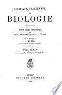 Archives italiennes de biologie