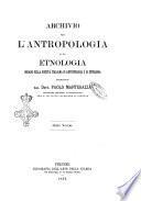 Archivio per l'antropologia e la etnologia