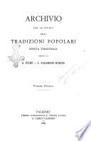 Archivio per lo studio delle tradizioni popolari rivista trimestrale
