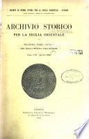 Archivio storico per la Sicilia orientale