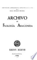 Archivo de filología aragonesa