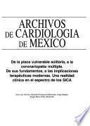 Archivos de cardiologia de Mexico