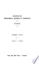 Archivos de farmacia y bioquímica de Tucumán