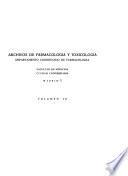 Archivos de farmacología y toxicología